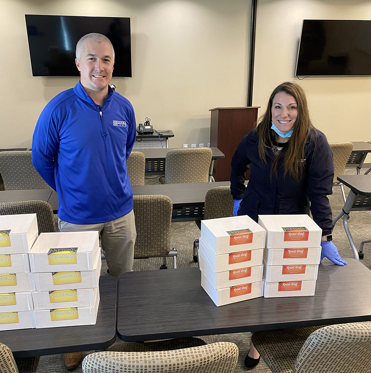 Rachael Catalanotto delivers meals to Resource bank employees