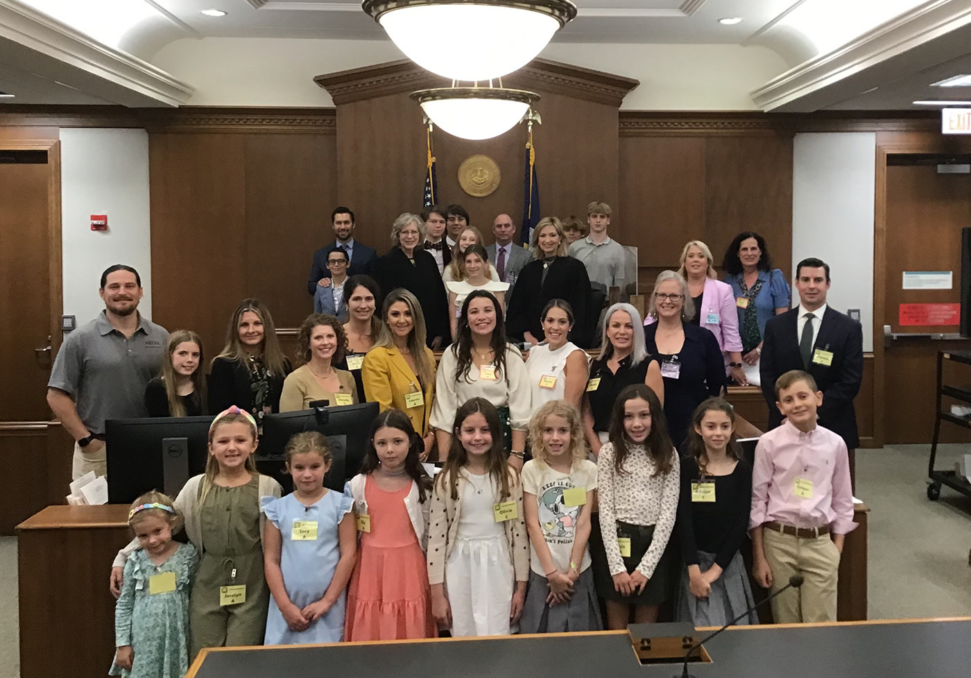 Thank you to Judge Oppenheim and Judge Amacker for the warm welcome as our young visitors and their parents explored the hallowed halls of our Justice Center!