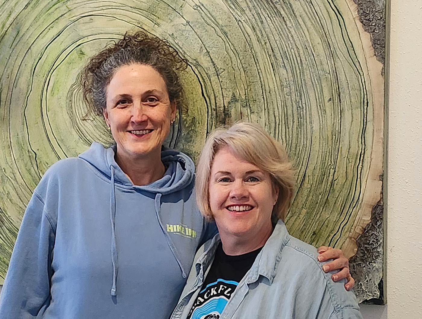 When not practicing law, on Tuesday and Thursday mornings at 7:15, Zara Zarangue can be found teaching yoga at Our Place Studio in Covington. In March, Section Chair Kathleen Legendre and other members of that section joined her for class.  Shown:Zara Zarangue and Kathleen Legendre